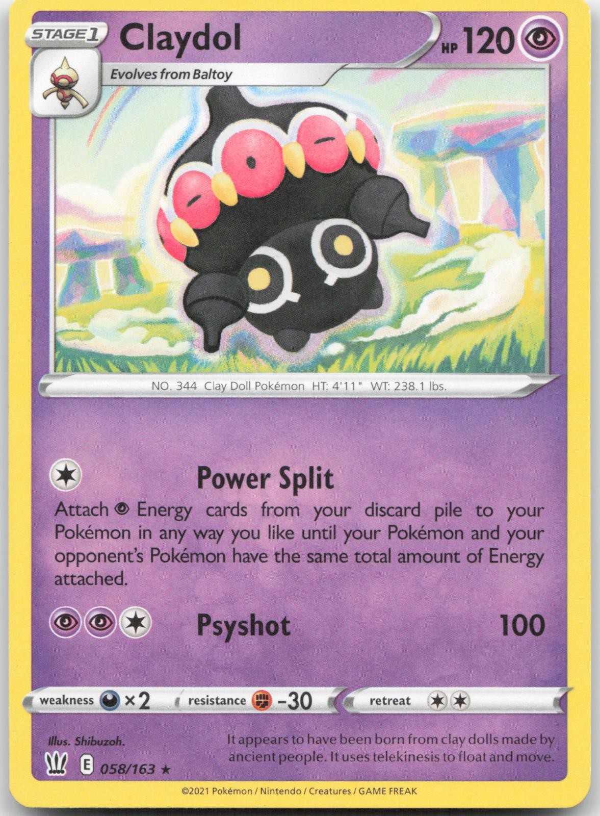 Claydol 058/163 - Battle Styles - Rare - Pokemon
