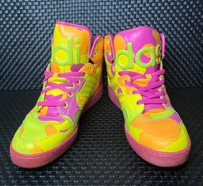 US 10 - adidas Originals Jeremy Scott JS Instinct Hi Neon Camo Sneaker G95754