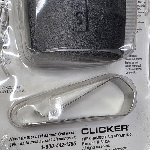 Chamberlain Clicker KLIK1U Universal Garage Door Remote 2-Button Black ...