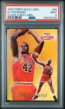 1999 TOPPS GOLD LABEL CLASS 3 RED LABEL #86 ELTON BRAND 23/25 PSA 9