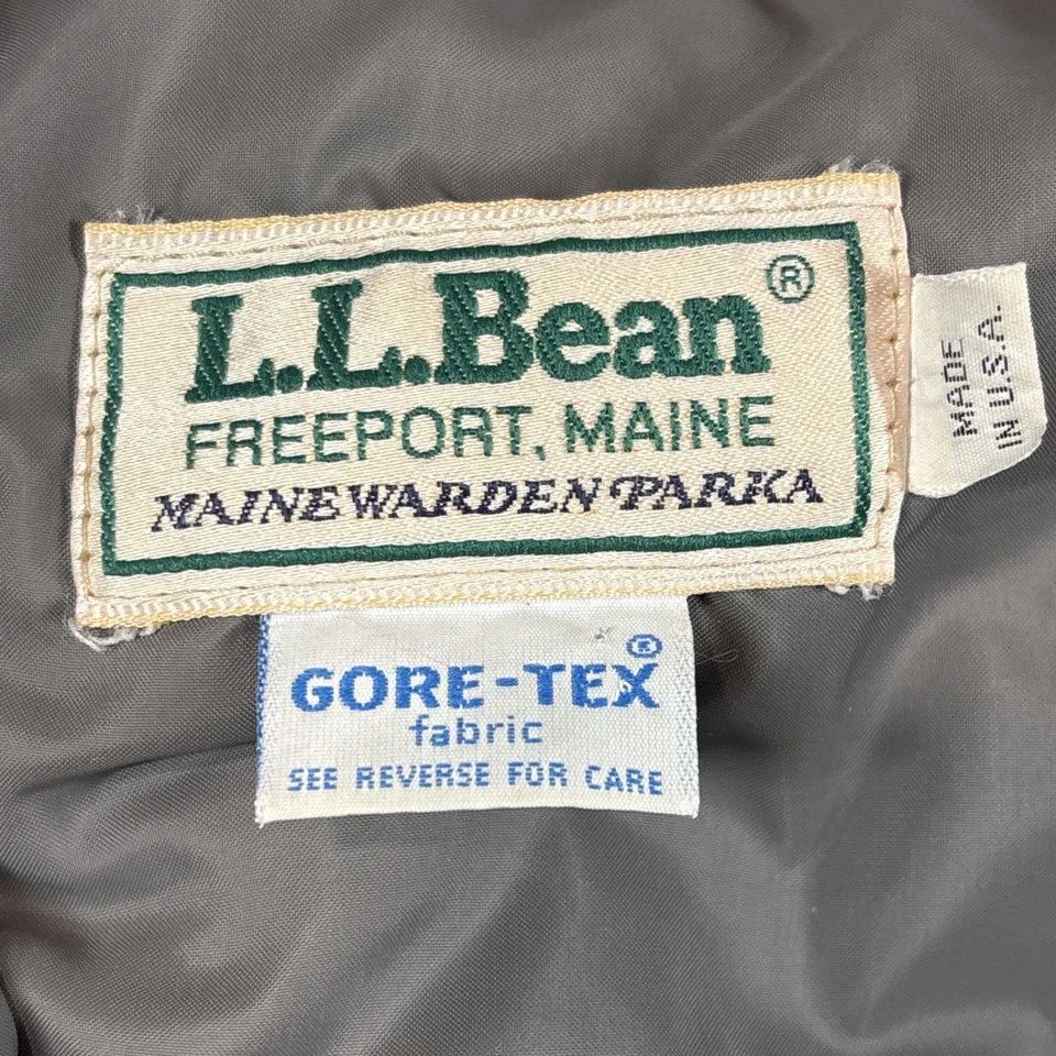 Parka LL Bean Maine Warden para hombre abrigo mediano aislante Gore-Tex tarea de colección Foto 2 de 4