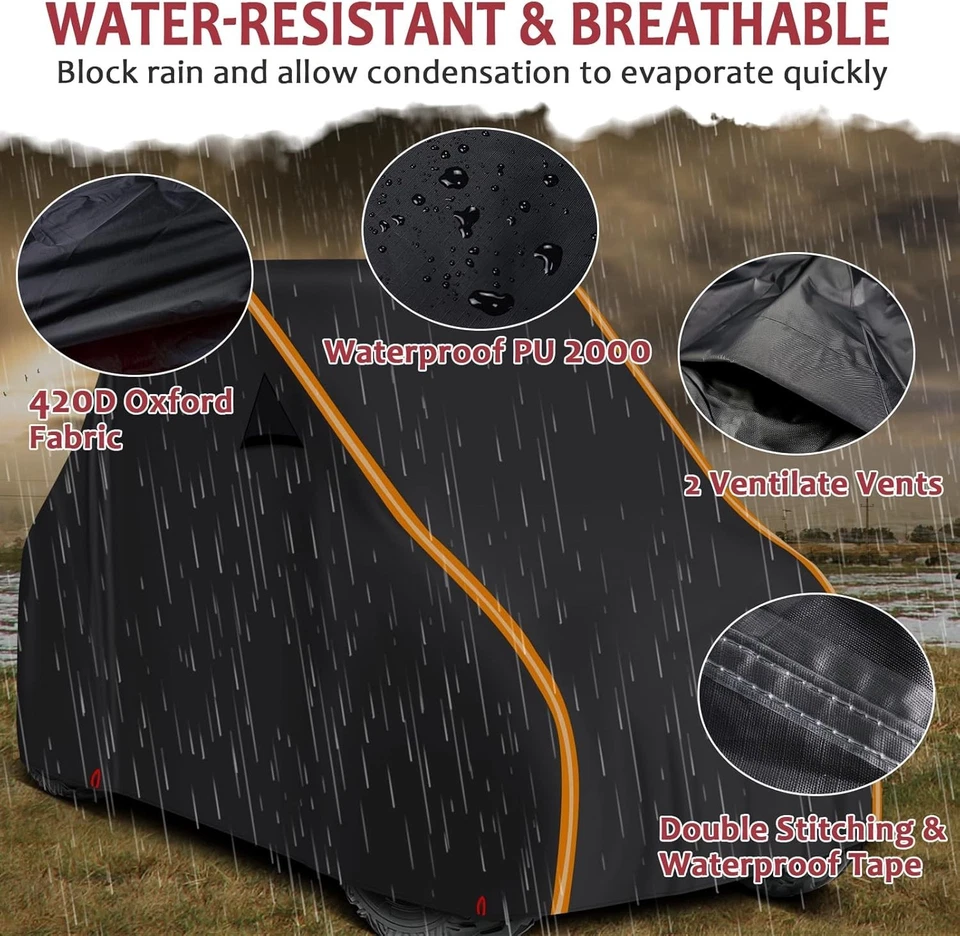 Cubierta UTV de alta resistencia para 2-3 plazas - Impermeable, a prueba de viento, protector para todo tipo de clima Foto 4 de 4