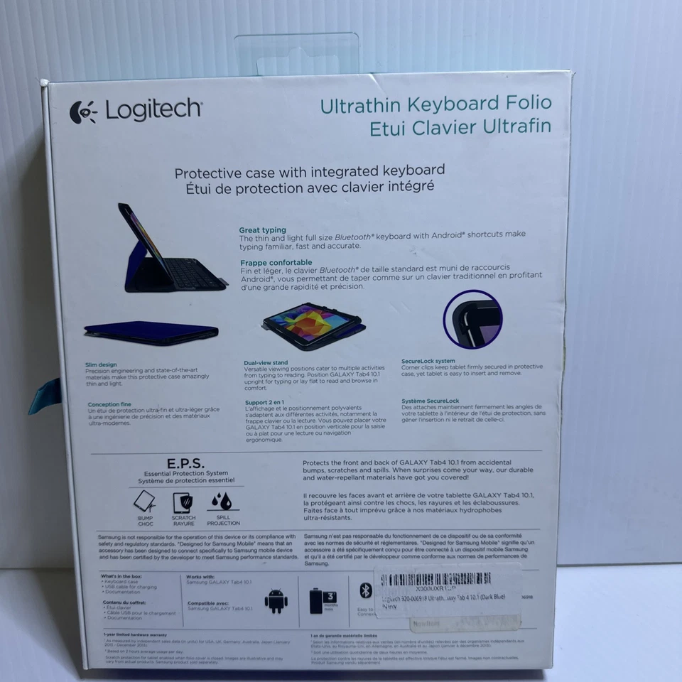 Logitech Ultrathin Keyboard Folio Samsung Tab 4 10.1 (920-006918) - Opened Box - Image 2 of 4