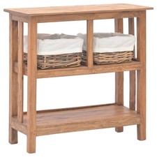 Table Console Rangement Entrée Couloir Intérieur Bois d'Acajou Massif vidaXL