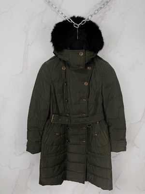 Burberry Brit Daunenjacke mit Gürtel Khaki Größe M