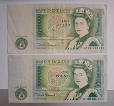 one pound note - queen elizabeth - uk - circulated