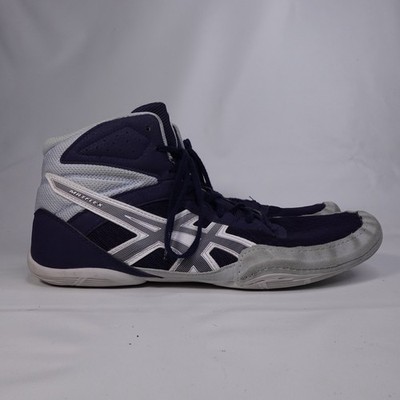 Asics 1081A021 Matflex Wrestling Boots MMA Boxing Shoes Navy White Mens Size 11