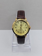 Brooks Brothers Womens Gold Tone Quartz Dress Watch New Battery Japan Movement