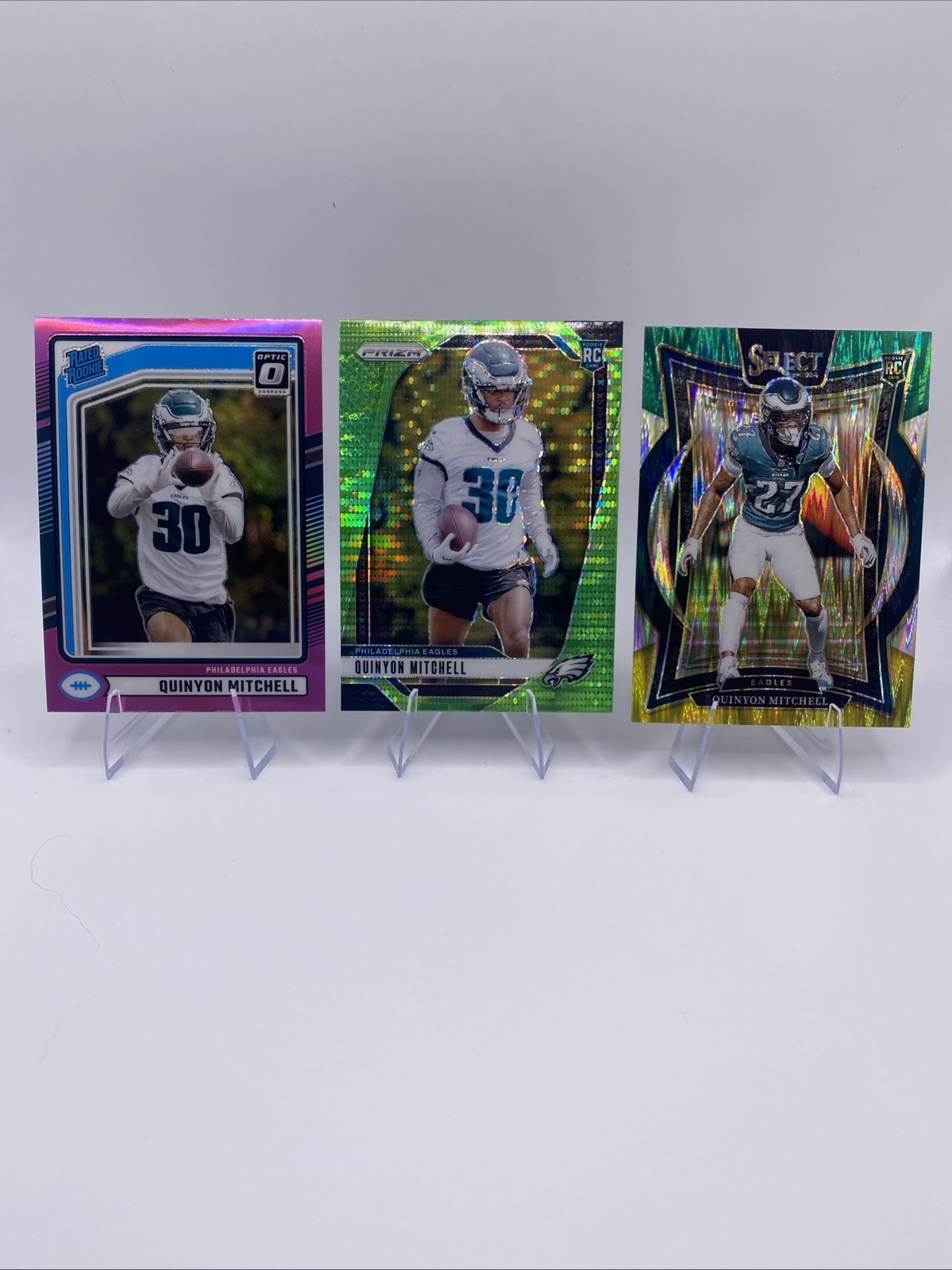 Quinyon Mitchell Prizm Rookie Card Lot - 3 Cards
