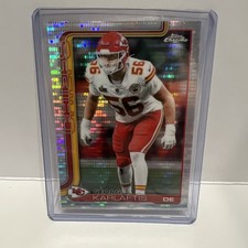 2025 Topps Chrome Football - George Karlaftis #152 Pulsar Refractor - KC Chiefs