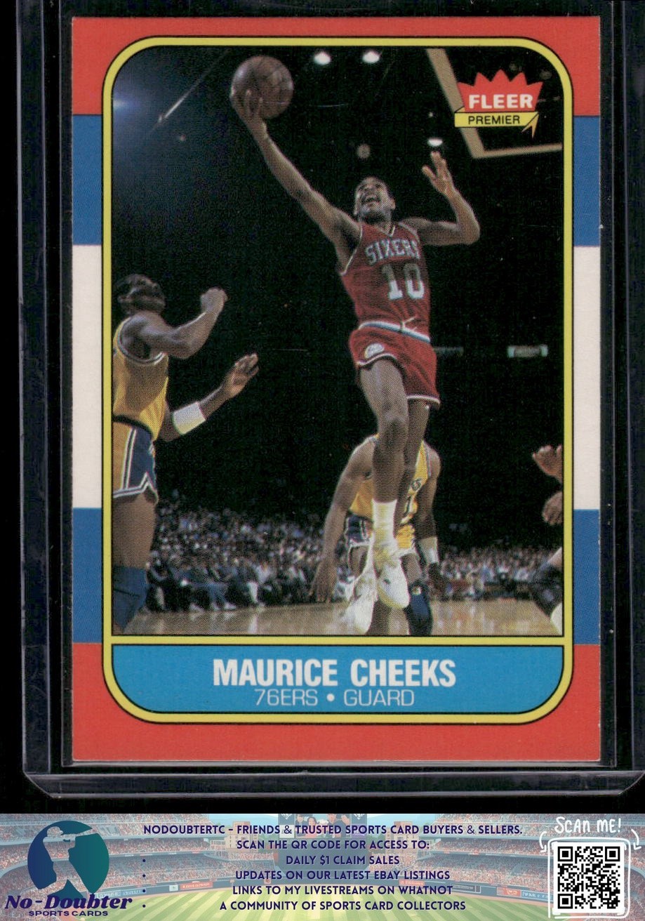 1986-87 Fleer #16 Maurice Cheeks Philadelphia 76ers 86BB