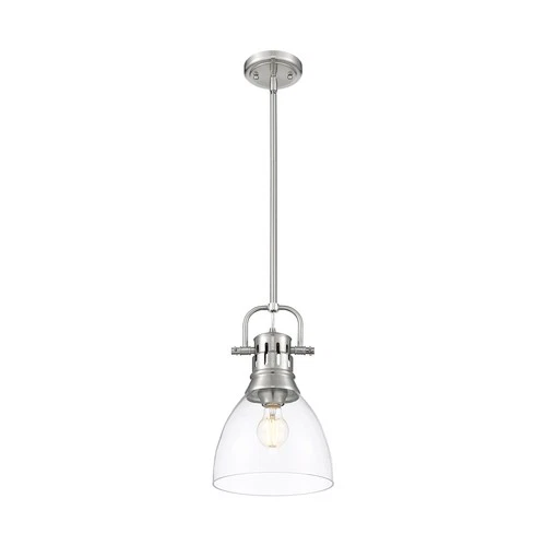 Golden Lighting 3604-S PW Duncan 9"W Mini Pendant - Pewter / Matte White - Picture 5 of 5