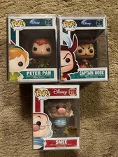Funko Pop Set - #25 Peter Pan, #26 Captain Hook, #278 Smee Pirates Cove Box