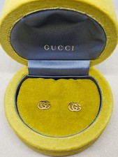 Gucci 18kt / 750 AU Gold Running G Earrings in Original Box