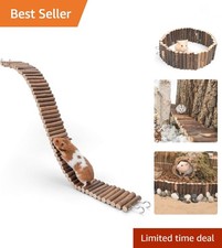 Hamster Suspension Bridge Toy - Long Climbing Wooden Ladder for Hamsters Mice...