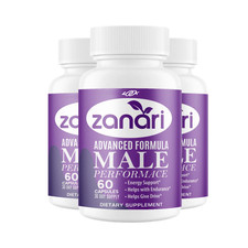 3-Pack Zanari Capsules for Men - Supports Male Health & Performance - 180 Caps