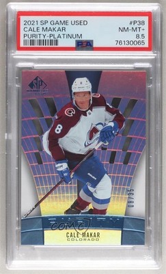 2021-22 Upper Deck SP Game Used Purity Platinum 8/35 Cale Makar #P-38 0lo3