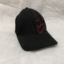Fox Racing Black Flexfit Hat S/M Embroidered Logo