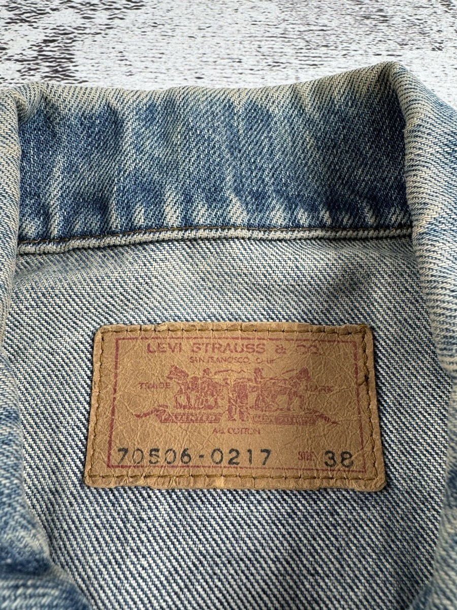 Vintage Levi's 90S USA Trucker Denim Jeans Button Jacket 70506