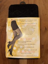 Spanx Star Power Center Stage Medallion Patterned Shaping Tights Black Size A