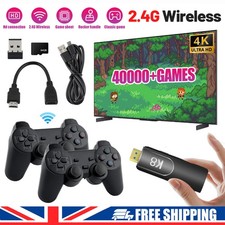4K HDMI Retro Console 64GB 46 Emulators 40000+ Games 2.4G Wireless Gamepads New