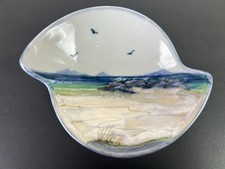Highland Stoneware Quaich Seascape Bowl – Handmade & Hand Painted Scotland