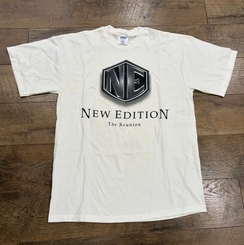 90s New Edition Home Again Reunion Tour Band Tee 199 1990s vintage concert t-shirt, vintage, size L, single stitch, B+ condition