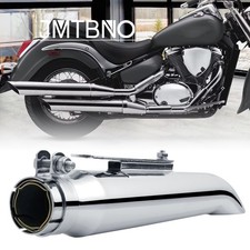 Motorcycle 20" Exhaust Muffler Pipe Inlet 1.5"-2" For Suzuki Boulevard C50 C50T