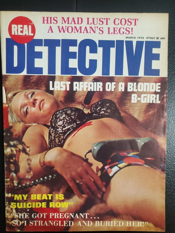 Vintage Real Detective 3/1974 Magazine True Crime Pulp Gga Police Sleaze