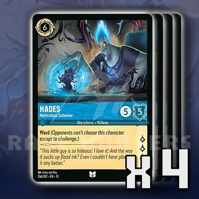 Hades Meticulous Schemer 156 UC x4 Attack Vine Disney Lorcana