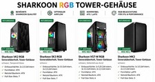 Produktbild - Sharkoon RGB PC Gehäuse ATX µATX Refurbished Tower Case 