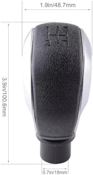 Pomo de cambio de marchas cromado 5 velocidades apto para Peugeot 206 207 301 307 308 408 508 2008 3008 Foto 2 de 4