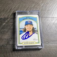 Austin Martin GCL Blue Jays Signed 2021 Topps Heritage Minors RC IP Auto #50