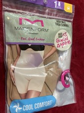 Maidenform Flexess Shapewear Women  s Size Medium Beige High Waist Thigh Slimmer