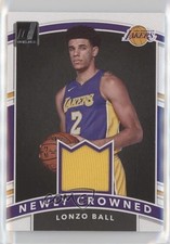 2017-18 Panini Donruss Newly Crowned Rookie Jerseys Lonzo Ball #NC-LB RC 0c6