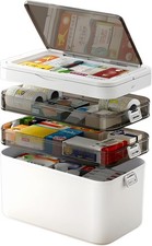 4 Tier Medicine Cabinet Organizer,Portable Medicine Cabinet W/ Handle