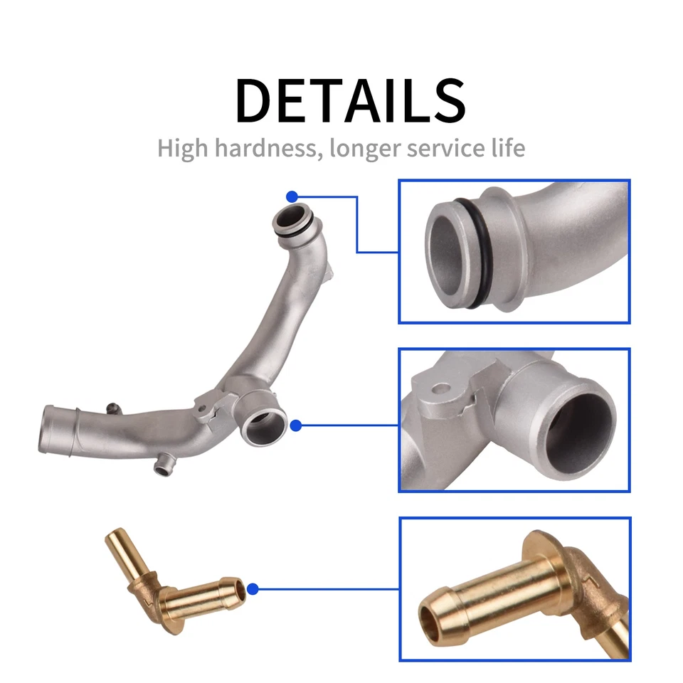 For Land Rover Jaguar XF XJ F-Type Metal Upgraded Coolant Water Pipe System Kit - Image 3 of 4
