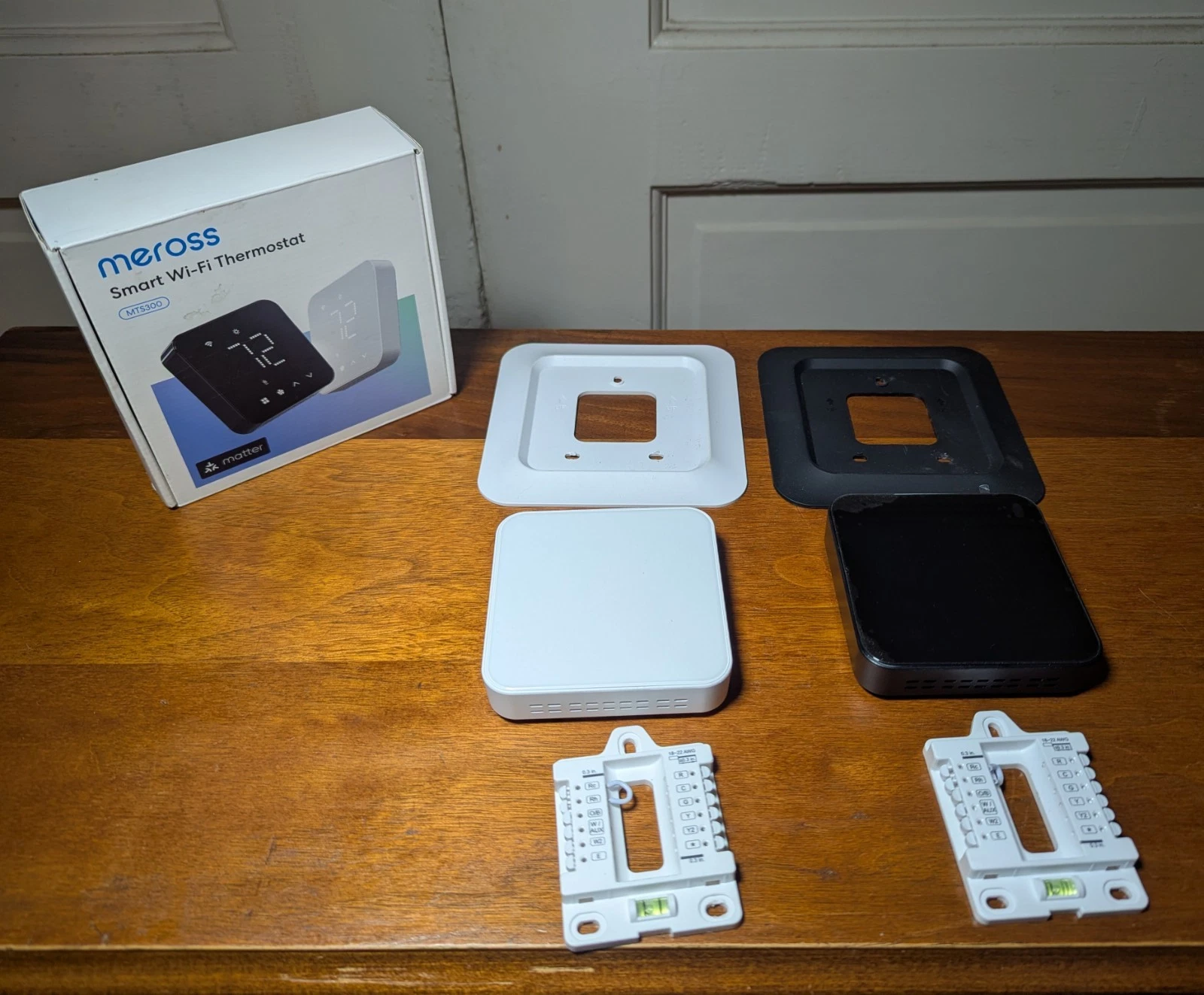 Lot of 2 Meross Smart WiFi Thermostat MTS300 Black/White - Powers On, No Screws