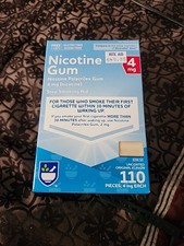 Rite Aid Nicotine Gum 4 Mg Each Uncoated Original Flavor 110 Exp- 11/2026