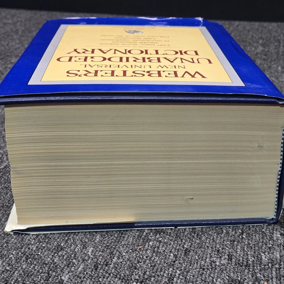 Webster's New Universal Unabridged Dictionary Deluxe Hardcover 1983 Dust Jacket - Image 4 of 4