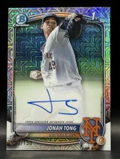 Jonah Tong 2025 Bowman Chrome 1st Auto Mojo Refractor /150 #CPA-JTO Mets CALL UP