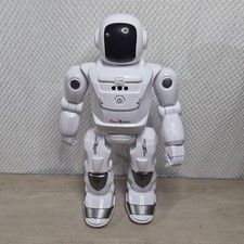 Devo Robot White Gray Swinging Arms And Moves Remote Missing. Tested