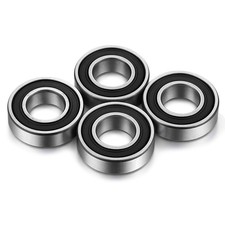 4 Pack R12-2RS Ball Bearing, 3/4 x 1-5/8 x 7/16, Double Rubber Sealed