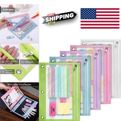 Pastel Pencil Pouches with Large Capacity for School Supplies and Office Gear