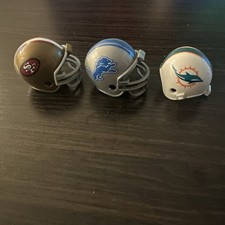 Vintage NFL Mini Gumball Vending Machine Football Plastic Helmets Lot of 3