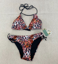 Shekini 2PC Bikini Set Womens XXL Multicolor Animal Print Tie Side Halter NWT