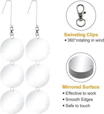 30 Pcs Bird Scare Discs Highly Reflective Double-Sided Reflectors Keep Away NEW
