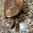 VINTAGE HAND CARVED WOODEN TURTLE TRINKET BOX 1970's  — photo 2