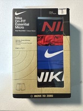 NIKE DRI-FIT ESSENTIAL Micro Boys Boxer Brief BLACK BLUE RED 3 PACK Youth XLarge