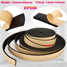 EPDM Rubber Self Adhesive Backed Foam Sponge Strips Roll Sheet Tape Sticky Seals